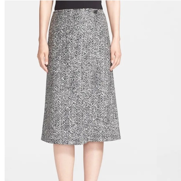 Theory Gantrima Tweed Knit Midi Wrap Skirt Size 0 - Picture 1 of 10